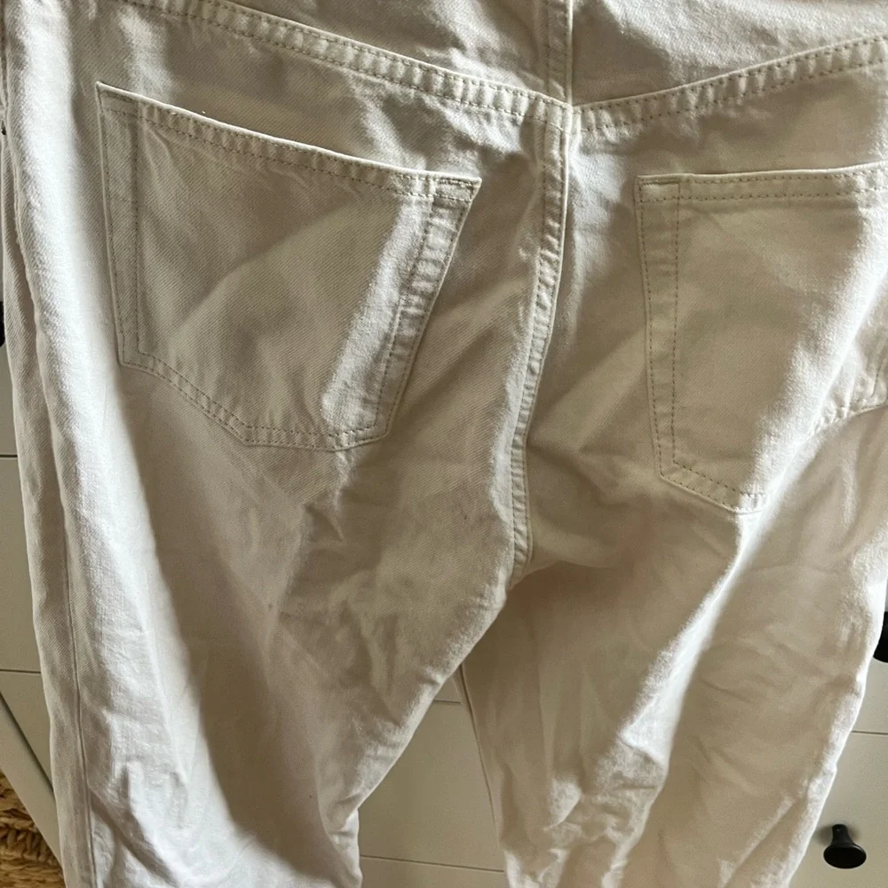 Reformation Abby High Rise Straight Jeans - Cream - Picture 6 of 6